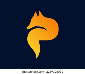 Fox logo modern design illustration