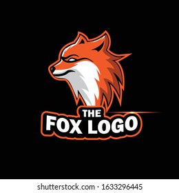 The Fox Logo. Modern icons for logos and emblem. Fox head illustration. Fox head mascot, eSports logo, Mascot for a sport team. Fox esport gaming mascot logo template