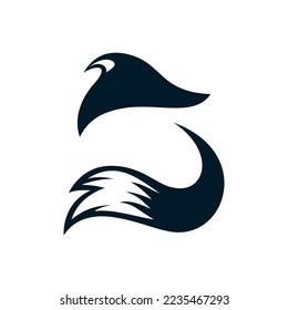 Fuchslogo mit negativem Leerraum