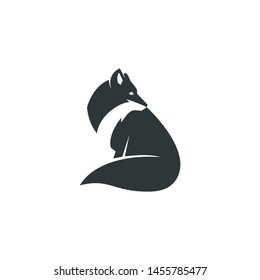 fox logo, negative space concept