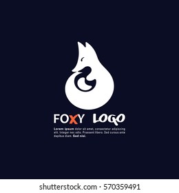 Logo de Fox - diseño de espacio negativo