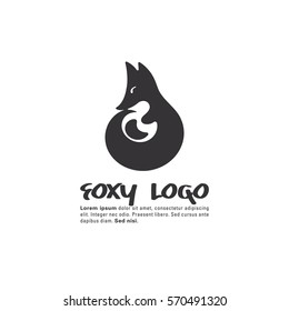 Fox logo - negative space design