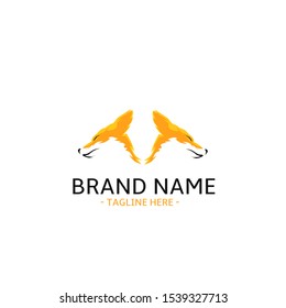 Fox logo orange modern and minimalist clean great for company business and startup logo icon