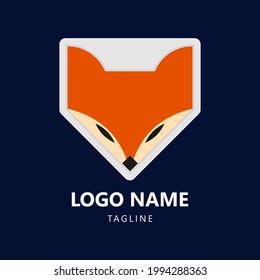 ilustración de concepto de seguridad del logotipo de zorro vectorial