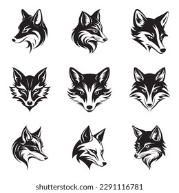 Fox logo set - Premium design collection - Vector Illustration