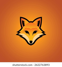 Fox logo silhouette vector template