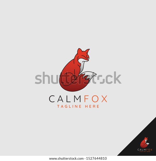 fox logo simple color outline style stock vector royalty free 1527644810 shutterstock