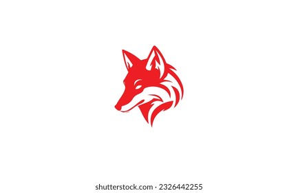 fox logo simple flat icon on white background