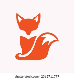 fox logo, simple fox illustration