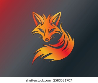 Fox logo simple and minimal