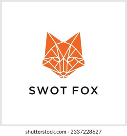 Fox logo simple minimalist design, vector modern animal logo