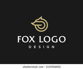 Fox logo. Simple modern logo vector. Flat style design.