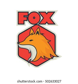 Fox logo with sport theme style