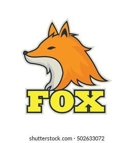 Fox logo with sport theme style