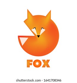 Fox logo stylized. Vector graphic illustration