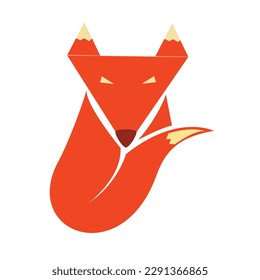 fox logo symbol fox icon orange tone
