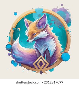 Fox Logo Symbol Vector Design Illustration, icon, label