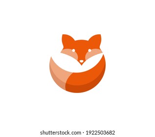 Fox Logo Tail Vector Icon 