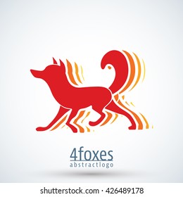 Fox logo template. Color fox logotype design. Idea logotype for corporate identity. Vector illustration.