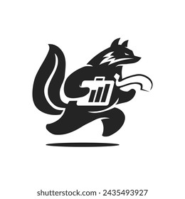 Plantilla de logotipo de Fox Aislado. Identidad de marca. Vector abstracto gráfico