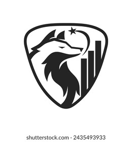 Fox Logo template Isolated. Brand Identity. Abstract Vector graphic