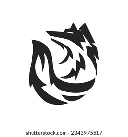 plantilla de logotipo de zorro Aislado. Identidad de la marca Ilustración de iconos. Gráfica del vector abstracto
