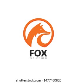 Fox logo template vector icon illustration design 