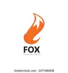 Fox logo template vector icon illustration design 