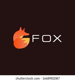 Fox Logo Template Vector Stock