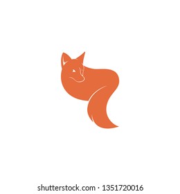 Fox logo template. Logo template vector. Wild animal logo template