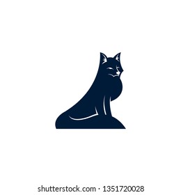 Fox logo template. Logo template vector. Wild animal logo template