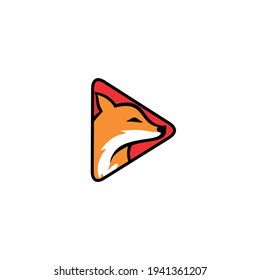 fox logo use simple and flat color combination.