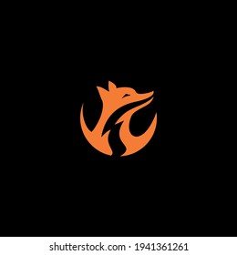 fox logo use simple and flat color combination.
