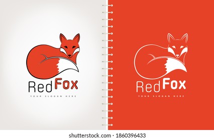 Fox logo vector. Animal design.