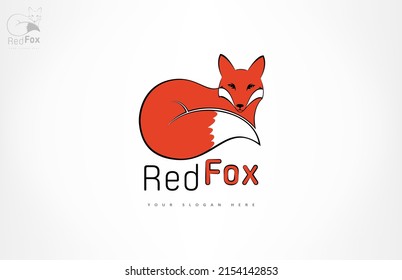 Vector del logo de Fox. Diseño animal.