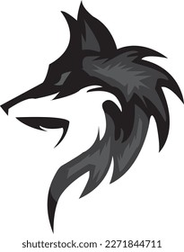 Vector de logotipo Fox con color blanco y negro
