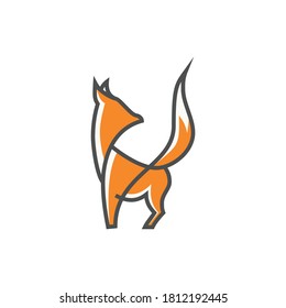 ilustración de diseño de vector de logotipo de zorro