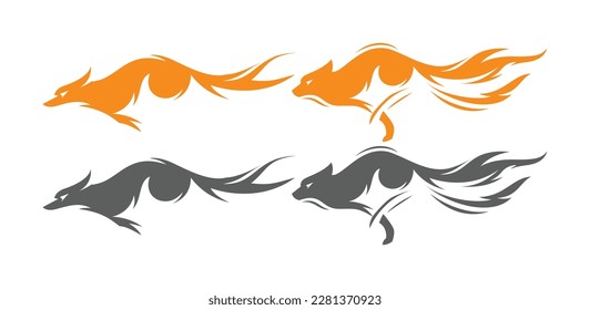 Fox Logo Vector Icon Symbol Template