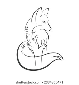 Fox logo, fox vector illustration, cute Design.