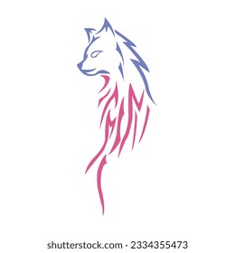 Fox logo, fox vector illustration, cute Design.