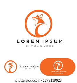 Fox logo Vector illustration design template