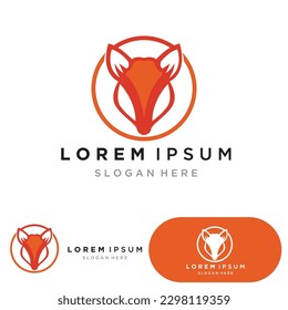 Fox logo Vector illustration design template