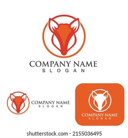 Fox logo  vector illustration icon design