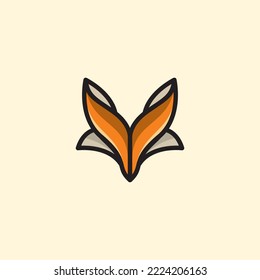 Ilustración vectorial con el logotipo de Fox, icono de Fox, diseño abstracto de Fox