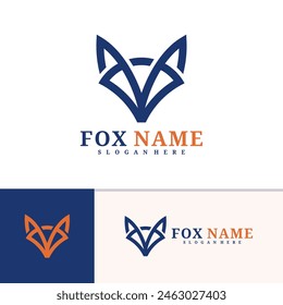 Fox logo vector template, Creative Fox head logo design concepts