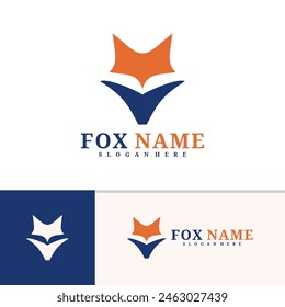 Fox logo vector template, Creative Fox head logo design concepts