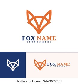 Fox logo vector template, Creative Fox head logo design concepts