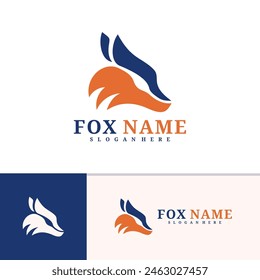 Fox logo vector template, Creative Fox head logo design concepts