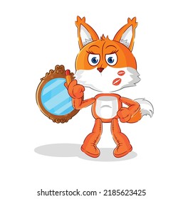 the fox make up mascot. cartoon vector