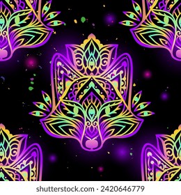 Fox mandala head psychedelic pattern. Vector illustration. Colorful Ethnic drawing. Fox animal in Zen boho style. For party hippie, hallucination psilocybin 60s, 70s
